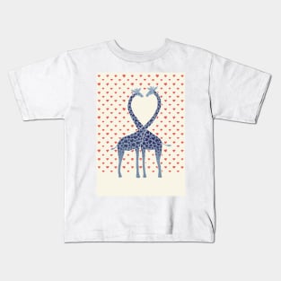 Giraffes in Love - A Valentine's Day Illustration Kids T-Shirt